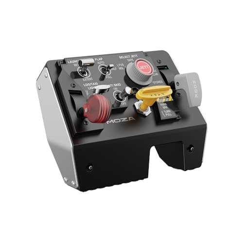 MOZA MTLP Take-off Landing Panel, realistic aviation control for flight Simulators, compatible with PC, black - Thumbnail 2