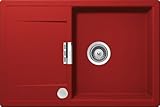 Schock Mono D-100 – Fregadero de 100 de U, rouge crist adur Armario, 50 cm, montaje bajo encimera, Luna 100 urou