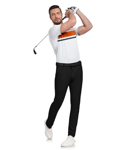 Mens Polo Shirts Short Sleeve Printed Quick‑Dry Golf Tops - image 3