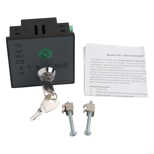 Regolatore del generatore: compatibile con il pannello di controllo 701K-AS per genset e funzioni di protezione, tra cui bassa pressione dell'olio, motore alto e rilevamento della velocità eccessiva con meccanismo di spegnimento automatico per salvaguardare le prestazioni del motore e la longevità