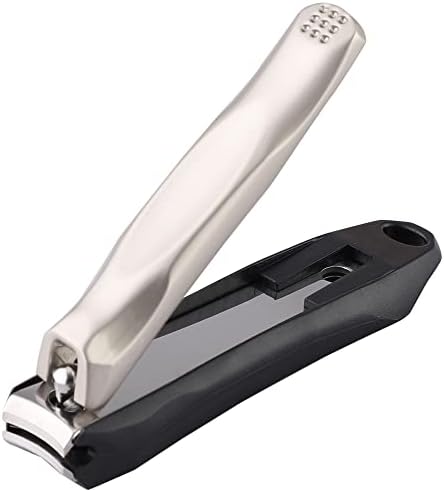 Nail Clippers, Stainless Steel Anti-Splash Nail Clippers, Nail Clippers with Flat Mouth Household File, for Manicure, Pedicure, Women and Men