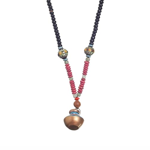 Image of AAKRITI ART CREATIONS Boho & Tribal Handcrafted Ethnic Necklace Collection | Multicolour Pendants, Mandala, Lotus & Dreamcatcher Designs | Artisan Lariat, Collar & Statement Jewelry for Women