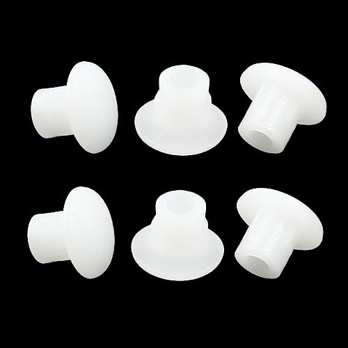 Image of BokWin 500 Pcs White Hole Plugs 5mm /3 /16 Inch Plastic Hole Covers Small Hole Plug for Kitchen Cabinet Desk Shelves