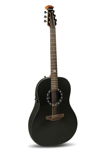 Ovation Guitare électro-acoustique Pro Series Ultra 1516 Mid non coupée - Table en épicéa massif de grade A - Corps en lyrachord mi-profondeur - Avec étui...