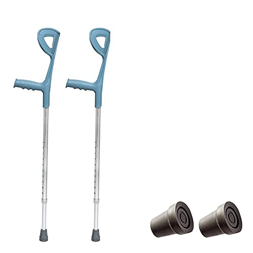 Muleta médica de Aluminio para antebrazo para Adultos, muletas Ajustables para Caminar, puño Abierto, Mango ergonómico con Agarre cómodo, Gris