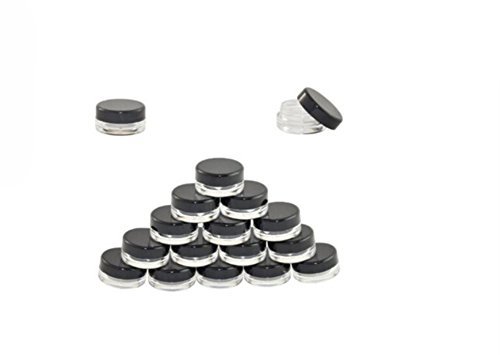 Eforstore 100pcs 5 Gram Size New Empty Clear Plastic Cosmetic Containers Jars Pot Refillable Eyshadow Makeup Nail Powder Bottles Container Lot