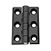 Industrial Heavy-Duty Hinge with Black Zinc Alloy and Six Threaded Bolts 1Pcs(XG02-030-1)