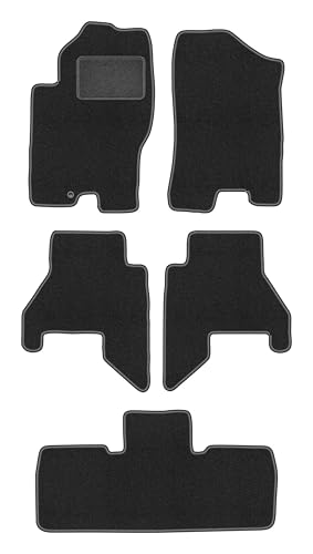 Tapis de sol Nissan Pathfinder graphite robuste et antidérapant pour 7 places