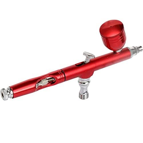 LBAawxe Airbrush Kit Airbrush Machine Beauty Salon Art Design Home DIY Craft Car Spray Gun Airbrush for Nail Art, Makeup, Painting, and Cake Decorati(Red)