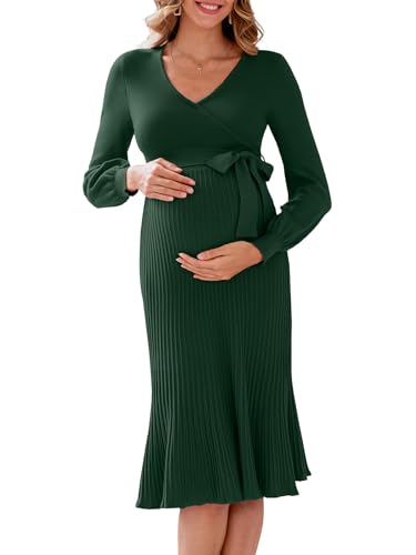 V FOR CITY Winter Maternity Dress for Baby Shower...