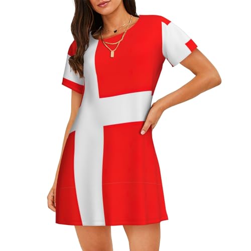 Chemise de nuit à manches courtes pour femme Danemark anti-transpiration
