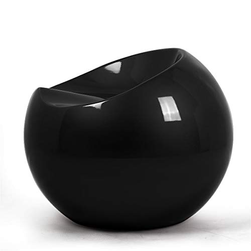 Magshion Modern Living Room Patio Night Club Bar Cocktail Guest Backless Ball Round Lounge Fiberglass Stool Pouf, Black Chair #TOP4