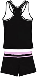 PROALLO Little Girls' Summer Swimwear Two Piece Boyshort Tankini Kids Swimsuit