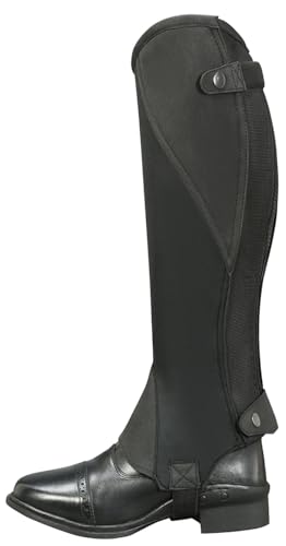 Grewal Equestrian Lakeshore Half Chaps (Black on Black, Small)