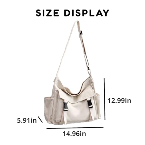 Classic Messenger Bag Cute Crossbody Bag Vintage Canvas Shoulder Bag Kawaii Purse with Upgraded Features Gift for School3