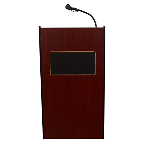 Oklahoma Sound 6010-MY Aristocrat Floor Sound Lectern, 25" Width x 46" Height x 20" Depth, Sound, Mahogany - Thumbnail 3