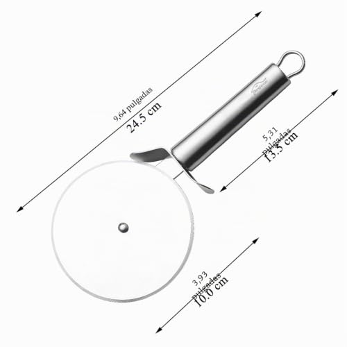 Miniatura 2 de Berglander Rueda De Pizza, Chapado En Titanio Dorado, Cortador De Pizza Súper Afilado De Acero Inoxidable Con Chapado En Oro Rosa De Titanio, Cortador De Masa, Fácil De Limpiar Y Almacenar