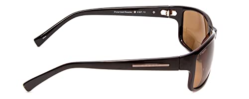 Coyote Eyewear BP-13 Polarized BiFocal Sunglasses +3.00 in Black/Brown UV Protection Wrap-Around Reading Sunglasses3