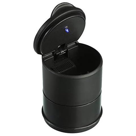 Cenicero Portavasos Plástico con Tapa y LED Cover