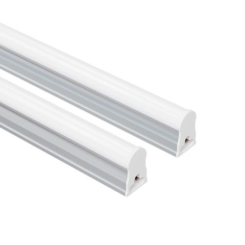 Veriligt 4FT LED Shop Lights (2 Pack), 2000LM 6500K Super Bright White T5 Commercial Lights, 20W Linkable Utility Integrated Single Fixture for Gym/Garage/Ceiling/Under Cabinet, Plug & Play