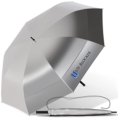 Uv-Blocker Golf Umbrella 68 Inch Large Automatic Open Double Vented Canopy Windproof Sun Umbrella Uv Protection 55+ Upf #TOP14