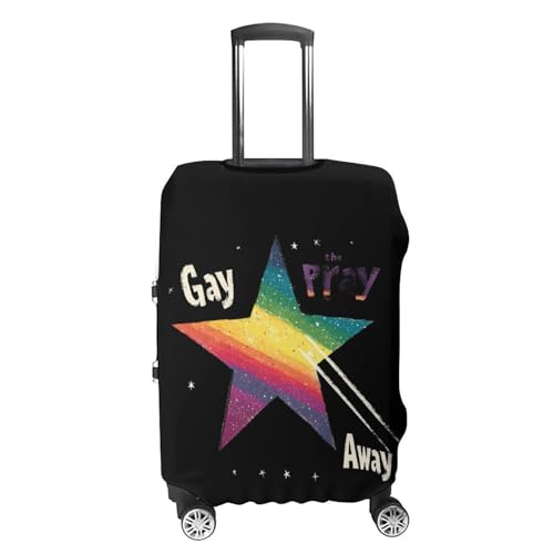 Rainbow Flag Gay Star Luggage Covers Washable Travel Suitcase Cover Elastic Baggage Protector4