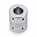 XIKE 4PCS 8mm to 10mm Shaft Coupling 25mm Length 19mm Diameter Stepper Motor Coupler Aluminum Alloy Joint Connector for 3D Printer CNC Machine DIY Encoder