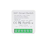 RODOT 16A Mini WiFi Smart Switch Relay Module – Compatible with Alexa & Google Home, Ewelink APP Remote Control, Voice & Timer Schedule for Light, Fan, No Hub Required