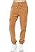 Produktbild EGOMAXX Damen Cargo Jogger Freizeithose Jogginghose Dehnbund Stretch Pants, Farben:Camel, Größe:L/XL