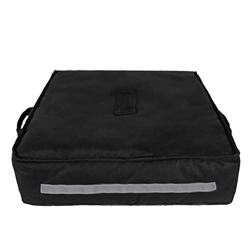 Yopral Insulated Food Delivery Bag Pizza Delivery Bags Professional Pizza Warmer Carrier Bags Moisture Free For 2-16" Or 2-18" (Black, 20"X20"X6") #TOP5