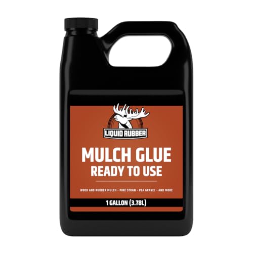 Liquid Rubber Pre-Mixed Mulch Glue - Long Lasting Bond for Landscaping and Gardens, Easy Application, Weatherproof and Durable Adhesive, 1 Gallon by Liquid Rubber - Used condition - US$52.20