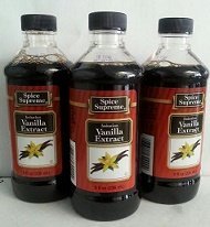 Spice Supreme Vanilla Extract, Imitation, 8-ounce Pack of 3