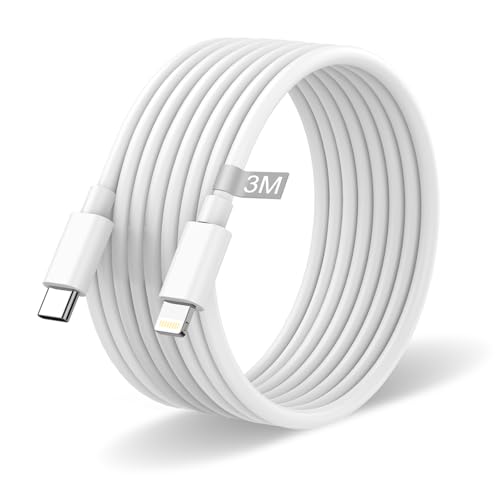 USB C to Lightning Cable 3M iPhone 14 13 Fast Charger Cable 3M [MFi Certified] Type C to Lightning Cable USB C iPhone Charger Lead Wire for iPhone 14 Pro Max/13/12 Mini/11 Pro/XS/XR/8 Plus/iPad