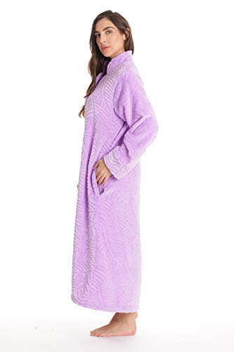 Image of Just Love Plush Zipper Lounger Solid Robe