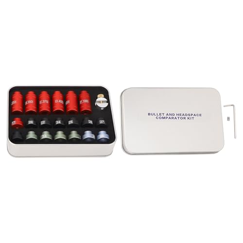 UMDHAIYI Kit de comparación de calibre, para medición precisa, comparador de aleación de aluminio, kit de cuerpo de calibre de espacio de cabeza, kit de recarga con caja de