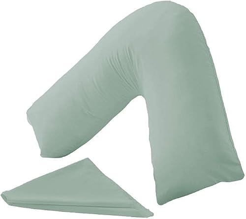 Bella Nights Duck Egg V-Shaped Polycotton Pillowcase – Nursing, Pregnancy & Maternity Orthopaedic Support Pillow Case –Breathable Soft & Durable V Shape Pillow Cover (Duck Egg)