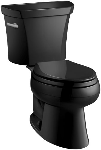 Kohler K-3998-U-7 Wellworth Toilet, Black