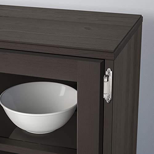 Knobelite Variable Overlay Cabinet Hinge, 5 Pair (10 Units) Satin Nickel Finish Self-Closing Decorative Kitchen Cabinet Hinges Flush Mount, Face Mount For Variable Overlay Kitchen Cabinet Doors #TOP4