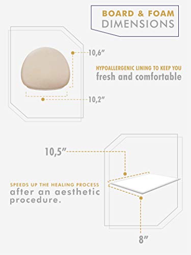 BE SHAPY Salome 0520 Faja Reductora + Tabla Abdominal | Women Full Body Shaper + Lipo Foam Abdominal Compression Board Beige XL