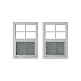 (2 Pack) 24 x 27 White Flush Mount Window, Great for Sheds, Playhouses, Barns, and Garages! (2)