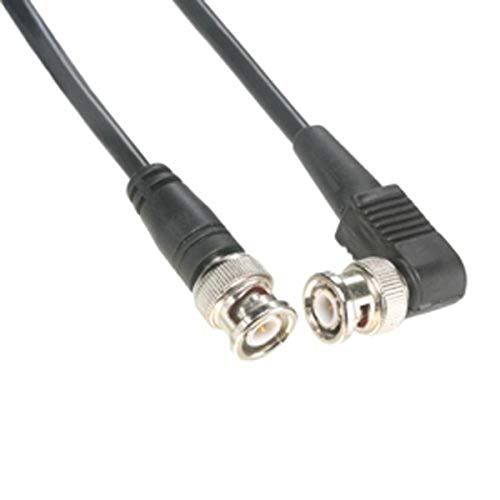 Amphenol Co-058Bncrbnc-002 Black Bnc Male To Bnc Right Angle Male Coaxial Cable, Rg58, 50 Ohm, 2' #TOP16