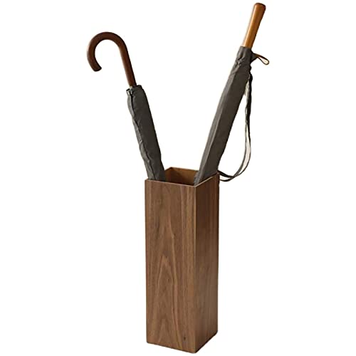 Seau parapluie 15x15x47 cm avec bac de vidange et rangement pour entrée