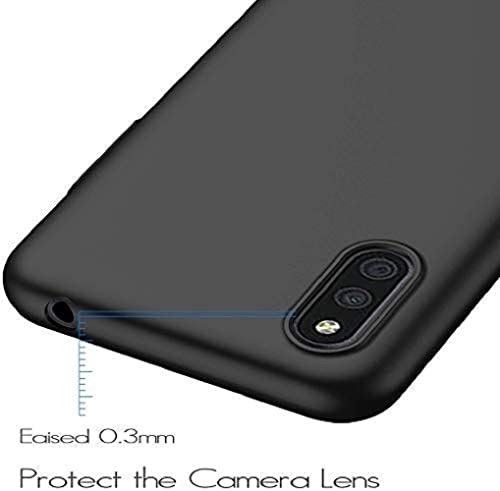 Image of Mobile Back Cover Case for Samsung A01 (Silicone Case|CameraProtection|Black SC1510)