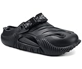 COFACE Mens Recovery Clogs Comfortable Walking Athletic Cushioned Slides Sandals Sport Casual Orthopedic Memory Foam Mules Summer Slip On Outdoor Slippers Plantar Fasciitis Arch Support Black Size 10
