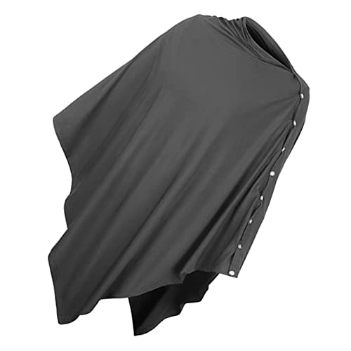 HANABASS Towel Windproof Cover Nursing Breathable Seat Shade for Newborn Feeding Cover Breastfeeding Rain Strollers Pumping Covers Pumping Essential Mom Dark Grey Polyester Cotton