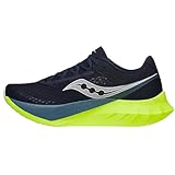 Saucony Men's Endorphin Pro 4 Sneaker, Navy/Citron, 10.5