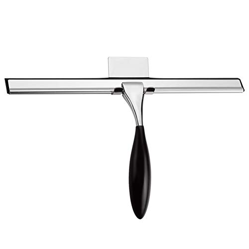 AmazerBath Shower Squeegee, Stainless Steel Glass Window Squeegee with Non-Slip 12 Inch Blade