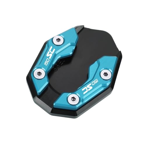 Motorcycle Side Stand Pad Motorcycle Kickstand Foot Side Stand Extension Enlarger Support Plate For CFMOTO For CF MOTO 150SC 150 SC CF150SC 2024 2025 2026(Blue 150SC LOGO)