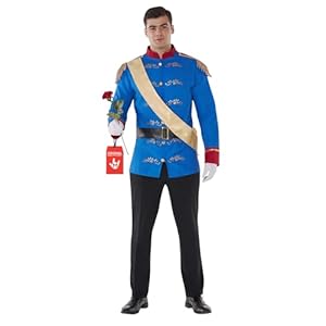 Morph Prinz Kostüm für Herren, Märchenprinz, Perfekt für Karneval und Fasching, Prinzenkostüm Männer, L