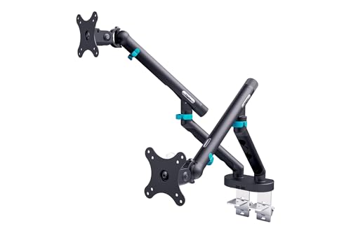 Support double écran DIGITUS bras mécanique pour 2 moniteurs jusqu'à 35 pouces noir